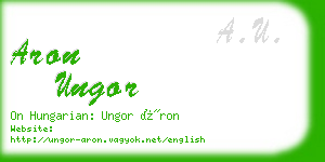 aron ungor business card